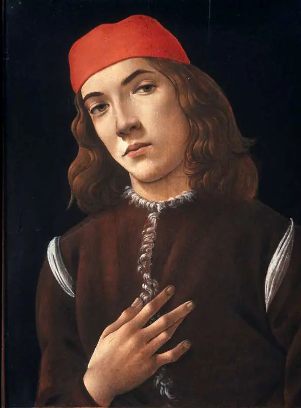 Botticelli — Fiú portréja festményreprodukció
