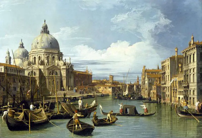 Canaletto — A Canal Grande bejárata festményreprodukció