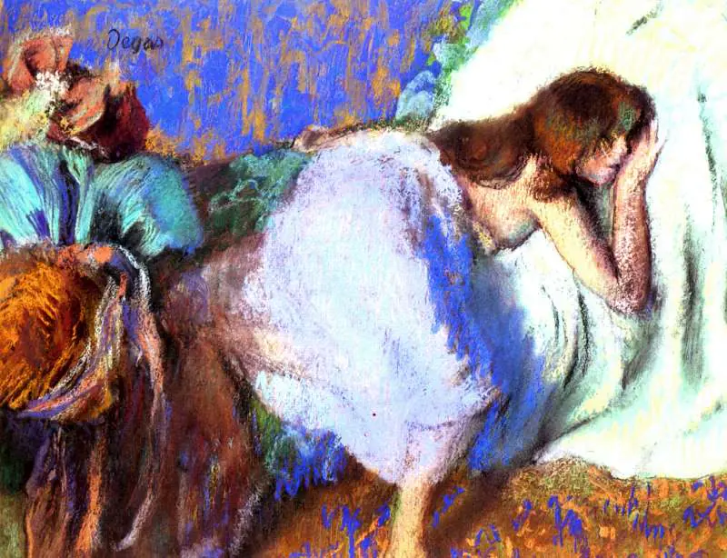 Edgar Degas — Pihenő lány festményreprodukció